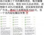 剑眉大侠实操三个月得暴利项目，每月躺赚5000元左右（价值300元）-一号资源库