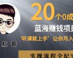 起航哥：零成本蓝海赚钱项目‘听课就上手’让你月入10万（全套课程）-一号资源库