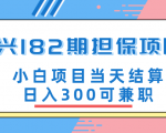 阿兴博客182期担保项目:小白项目当天结算日入300可兼职【官方售价3500元】-一号资源库