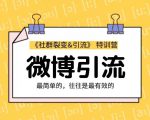 胜子老师：社群裂变&引流之微博引流2.0，设计低成本引流诱饵实战引流（价值99元）-一号资源库