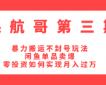 起航哥第三期:暴力搬运不封号玩法,闲鱼单品卖爆和零投资如何实现月入过万-一号资源库
