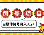 自媒体倒号项目，账号买卖暴利项目，小白轻轻松松月入3W+-一号资源库