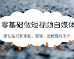 零基础做短视频自媒体，原创短视频录制、剪辑、起标题与发布，自媒体干货技巧分享-一号资源库