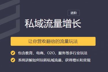 2020私域流量增长让你营收翻倍的流量课程-一号资源库