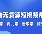 2020抖音无货源短视频带货,一天爆粉上万粉丝！书单号，育儿号，音乐号，服装号等-一号资源库