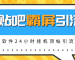 贴吧半自动化霸屏引流，软件实现挂机顶帖引流，自动化赚钱每月上万元-一号资源库