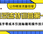 卓凡引流特训营第一期：高手零成本引流秘籍和操作技巧，让你精准流量倍增-一号资源库