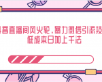 抖音直播间风火轮，暴力微信引流技术，低成本日加上千法-一号资源库