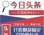 今日头条引流技术4.0，微头条实战细节，微头条引流核心技巧分析，快速发布引流玩法-一号资源库
