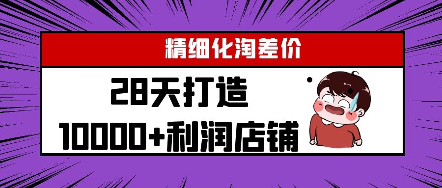 Yl精细化淘差价28天打造10000+利润店铺，精细化选品项目（附软件）-一号资源库