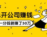 0元开公司赚钱,不花一分钱几天躺赚了30多万,详细操作流程!-一号资源库