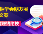 60分钟学会朋友圈杀手文案，一个让你快速赚钱的营销技术！微信赚钱绝技-一号资源库