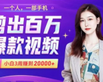 小白易上手的手机剪辑赚钱课,抓住短视频风口月赚2万+-一号资源库