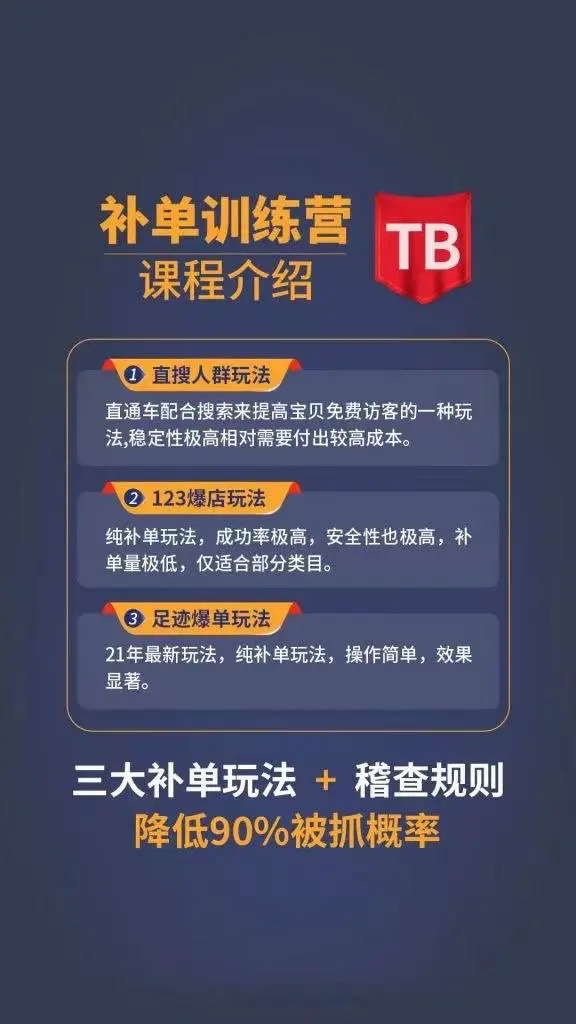 数据蛇淘宝2021最新三大补单玩法+稽查规则，降低90%被抓概率-一号资源库