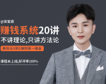 苏笙君的赚钱系统20课 教你从0到1赚到你的第一桶金（不讲理论，只讲方法论）-一号资源库