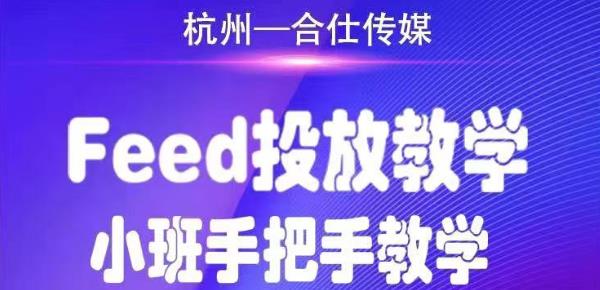 合仕传媒Feed投放教学，手把手教学，开车烧钱必须自己会-一号资源库