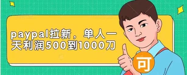 Paypal拉新赚美刀项目，单人一天利润500-1000刀【视频课程】-一号资源库