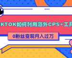 详细解析TIKTOK如何利用海外CPS+工具0粉丝轻松变现月入过万-一号资源库