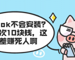 tiktok不会安装？装一次10块钱，这信息差赚死人啊-一号资源库