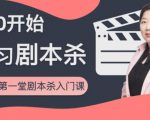 红娘子·从0开始学习剧本杀，你的第一堂剧本杀入门课 简单易懂 市场需求大-一号资源库