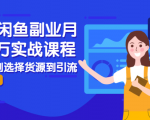 2021闲鱼副业月入过万实战课程：从开店到选择货源到引流，全程实战教学-一号资源库