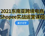 2021东南亚跨境电商Shopee实战运营课程，0基础、0经验、0投资的副业项目-一号资源库