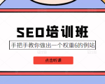 SEO培训班课程，手把手教你做出一个权重6的例站，价值8000元-一号资源库