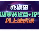 数据哥·超级带货运营+投手线上速成课，快速提升运营和熟悉学会投手技巧-一号资源库