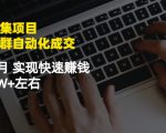 虚拟图集项目:矩阵站群自动化成交,3-5个月实现快速赚钱月入1W+左右-一号资源库