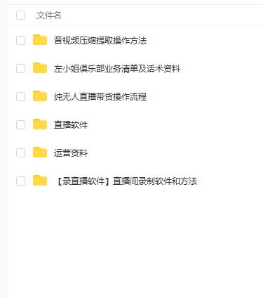 左小姐-直播带货俱乐部十三行、无人直播，全套教程附：工具、文档、话术资料-一号资源库