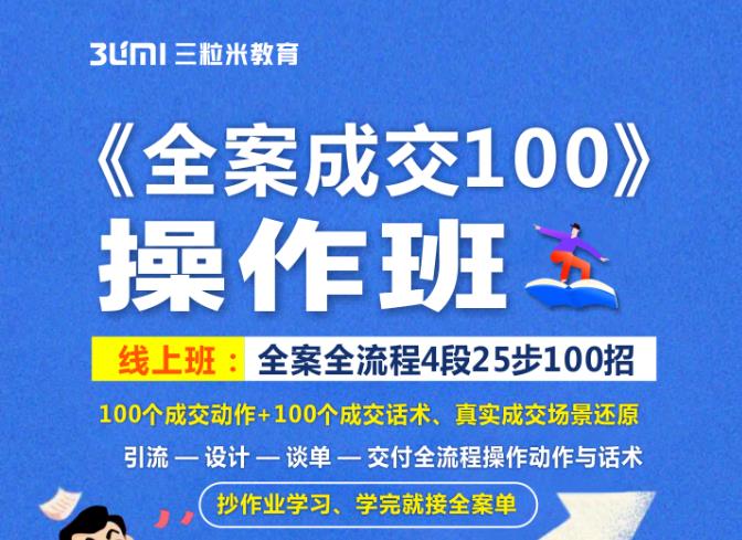 《全案成交100》全案全流程4段25步100招，操作班-一号资源库