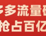 阿杰·拼多多流量破局:如何打黑标，爆款的思路，拼多多流量框架，快速抢占百亿流量-一号资源库