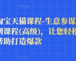 樊剑淘宝天猫课程-生意参谋数据分析系列课程(高级)，让您轻松运营店铺，帮助打造爆款-一号资源库