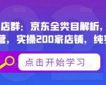 贝千电商店群：京东全类目解析，京东店群专业运营，实操200家店铺，纯实战经验-一号资源库