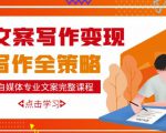 自媒体专业文案写作变现，月入10W+写作策略，教你从零开始学写作-一号资源库