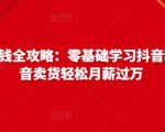 抖音电商赚钱全攻略：零基础学习抖音种草，靠抖音卖货轻松月薪过万-一号资源库