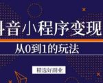 商梦网校-抖音小程序一个能日入300+的副业项目，变现、起号、素材、剪辑-一号资源库