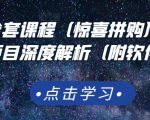 京东撸货全套课程(惊喜拼购),京东撸货项目深度解析(附软件)-一号资源库