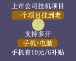 正规挂机项目,支持手机电脑一起挂,支持虚拟机多开,可以挂到老-一号资源库