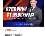 教你如何打造超级IP，抖音流量红利新机遇（价值980元）-一号资源库