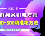 价值888的QQ群另类引流方案，半自动操作日200~300精准粉方法【视频教程】-一号资源库