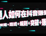 普通人如何在抖音赚到钱:策略 路线 规则 突破 赚钱(10节课)-一号资源库