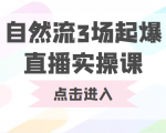 自然流3场起爆直播实操课 双标签交互拉号实战系统课-一号资源库