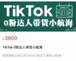 短视频疯人院TikTok 0粉达人带货小航海，TikTok Shop运营带货新模式-一号资源库