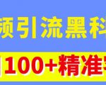 视频引流黑科技玩法，不花钱推广，视频播放量达到100万+，每日100+精准客源-一号资源库