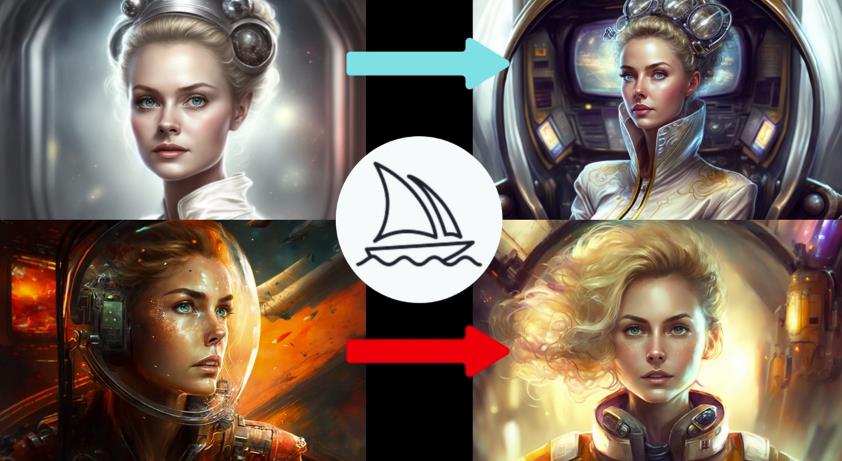 Midjourney V4实现连续性的人物创作：漫画，故事，动画操作教程参数设置-一号资源库