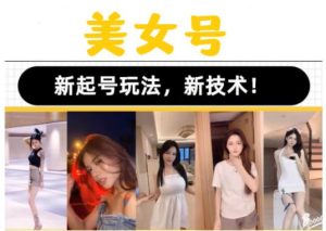 2023抖音快手短视频美女号课程制作玩法教程，美女号搬运新起号玩法，新技术（素材+教程）-一号资源库