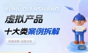 虚拟产品项目拆解课,十大类案例拆解分析运营玩法-一号资源库