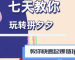 拼多多快速起爆链接思路1.0课程，七天教你玩转拼夕夕，教你快速起爆链接-一号资源库