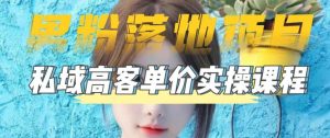 【男粉落地项目】零基础玩转男粉短视频转私域日产500+,2023男粉高客单价实操教程-一号资源库